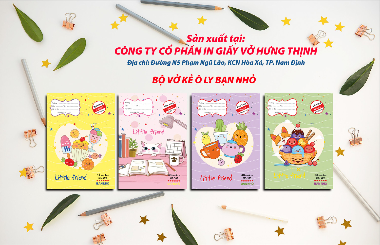 Vở học sinh kẻ ly