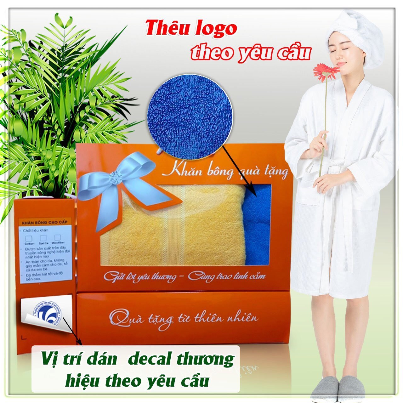 Khăn thêu logo