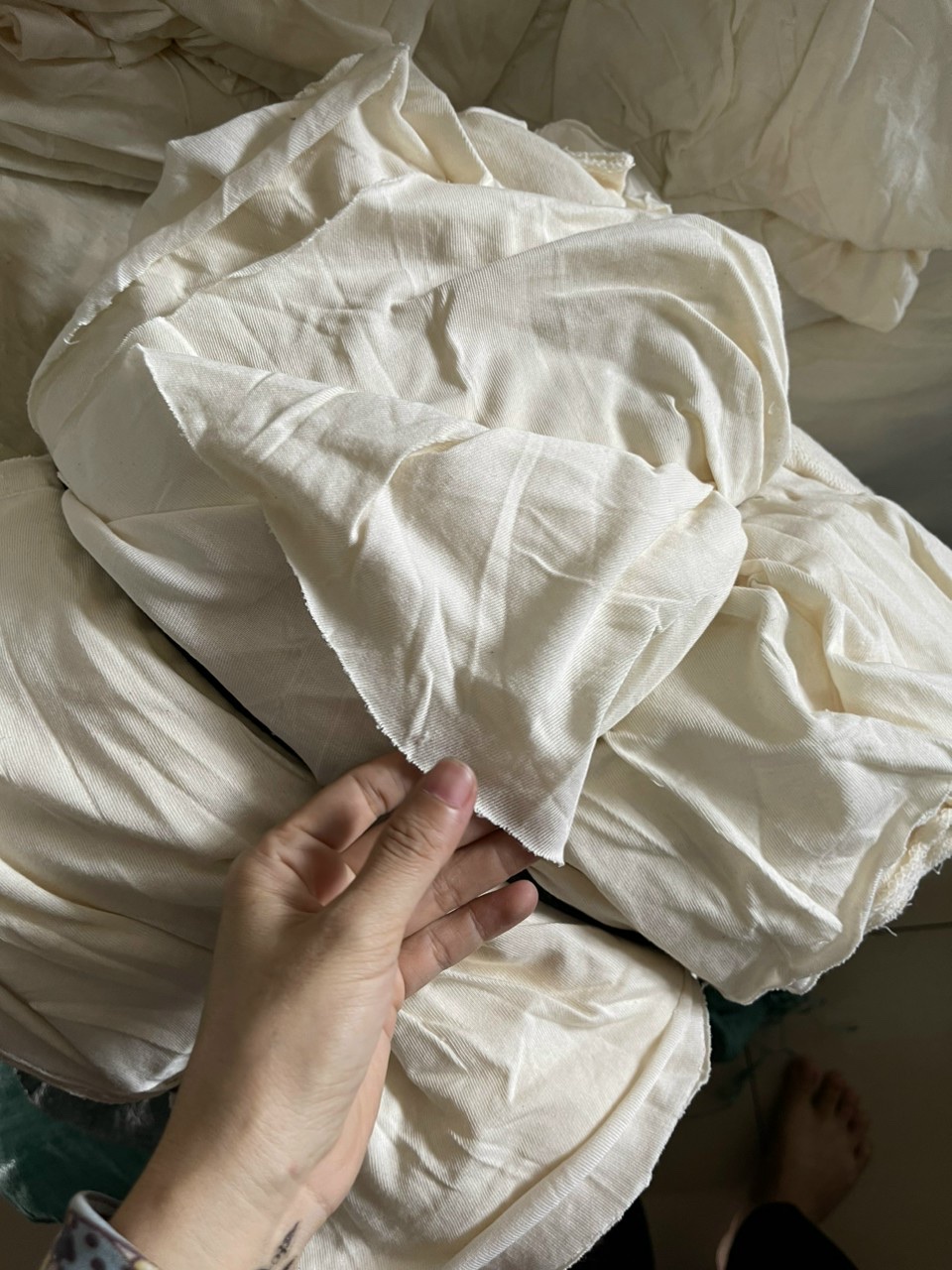 Vải lau trắng