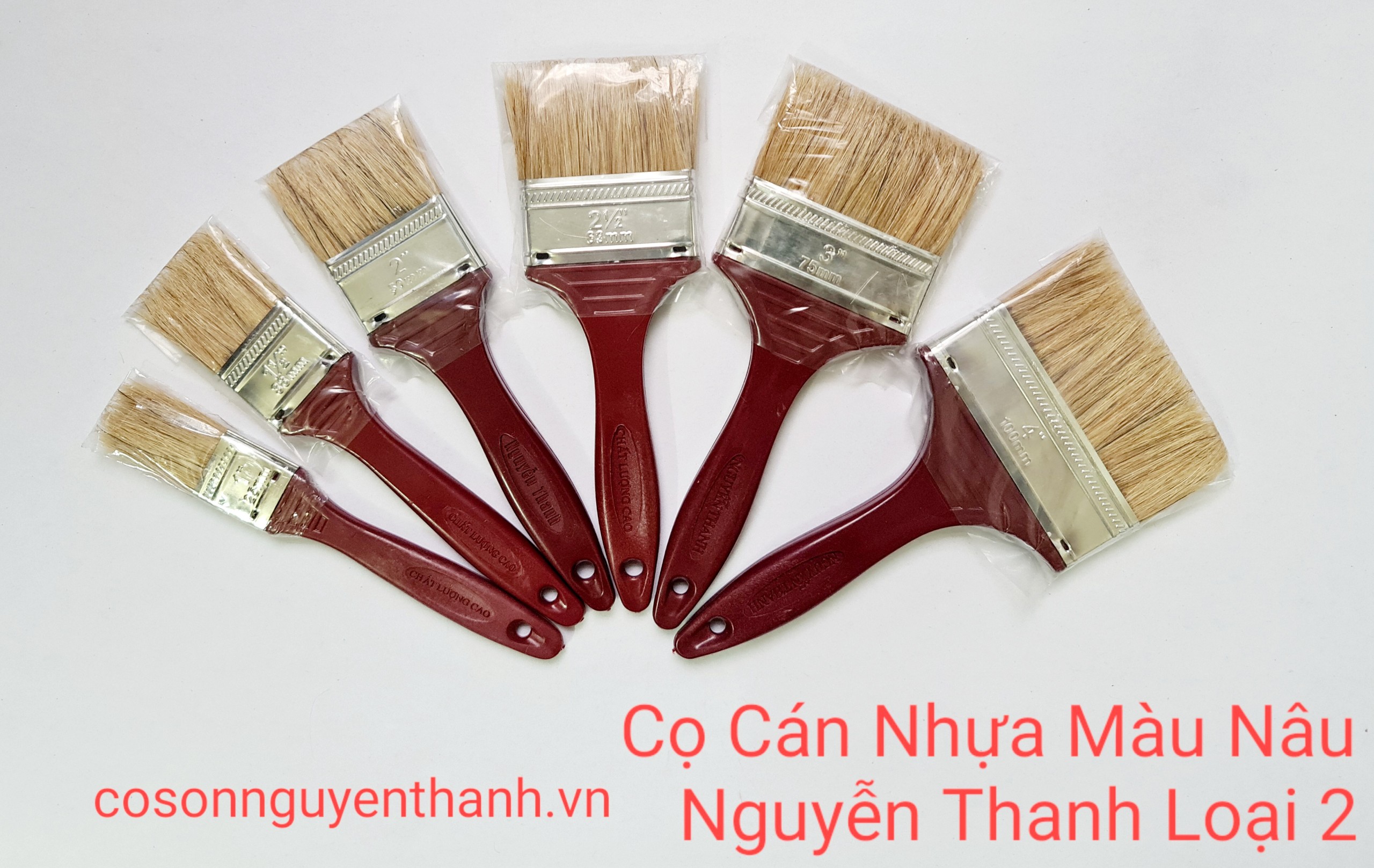 Cọ cán nhựa màu nâuNguyễn Thanh loại 2