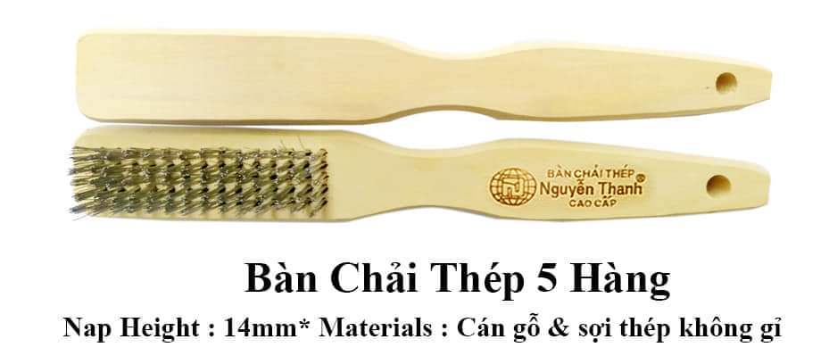 Bàn chải thép 5 hàng