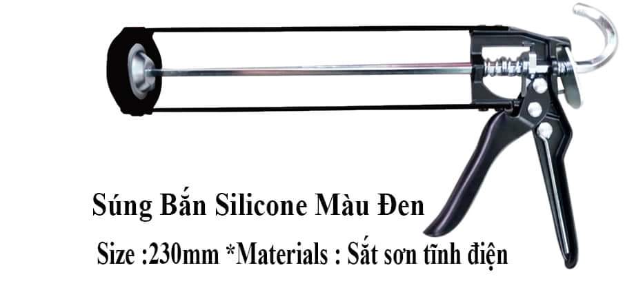Súng bắn Silicone màu đen