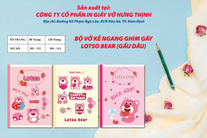 Bộ vở kẻ ngang ghim gáy