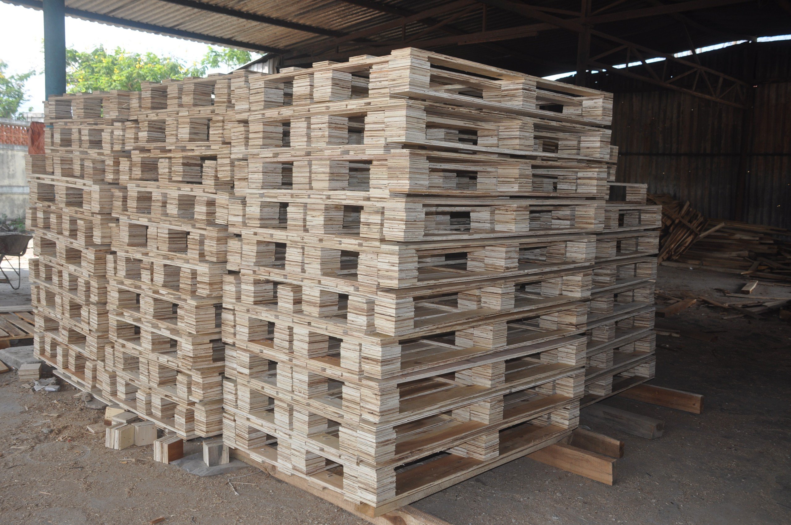 Pallet Ván ép 4 Hướng Nâng