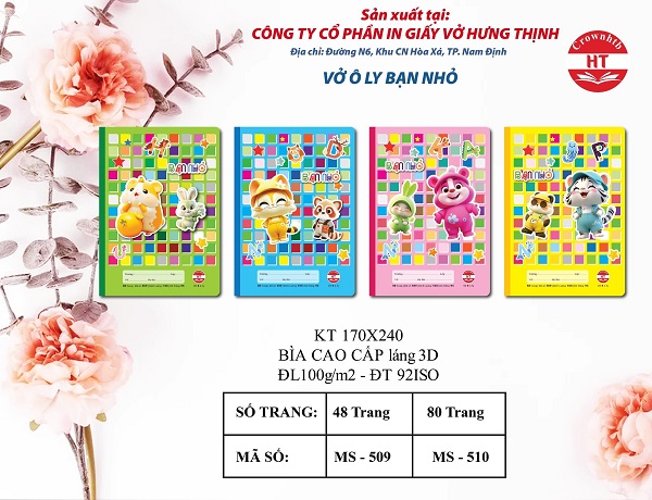 Vở ô ly bạn nhỏ