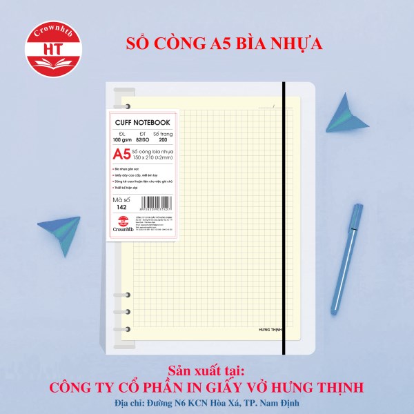 Sổ còng A5 bìa nhựa