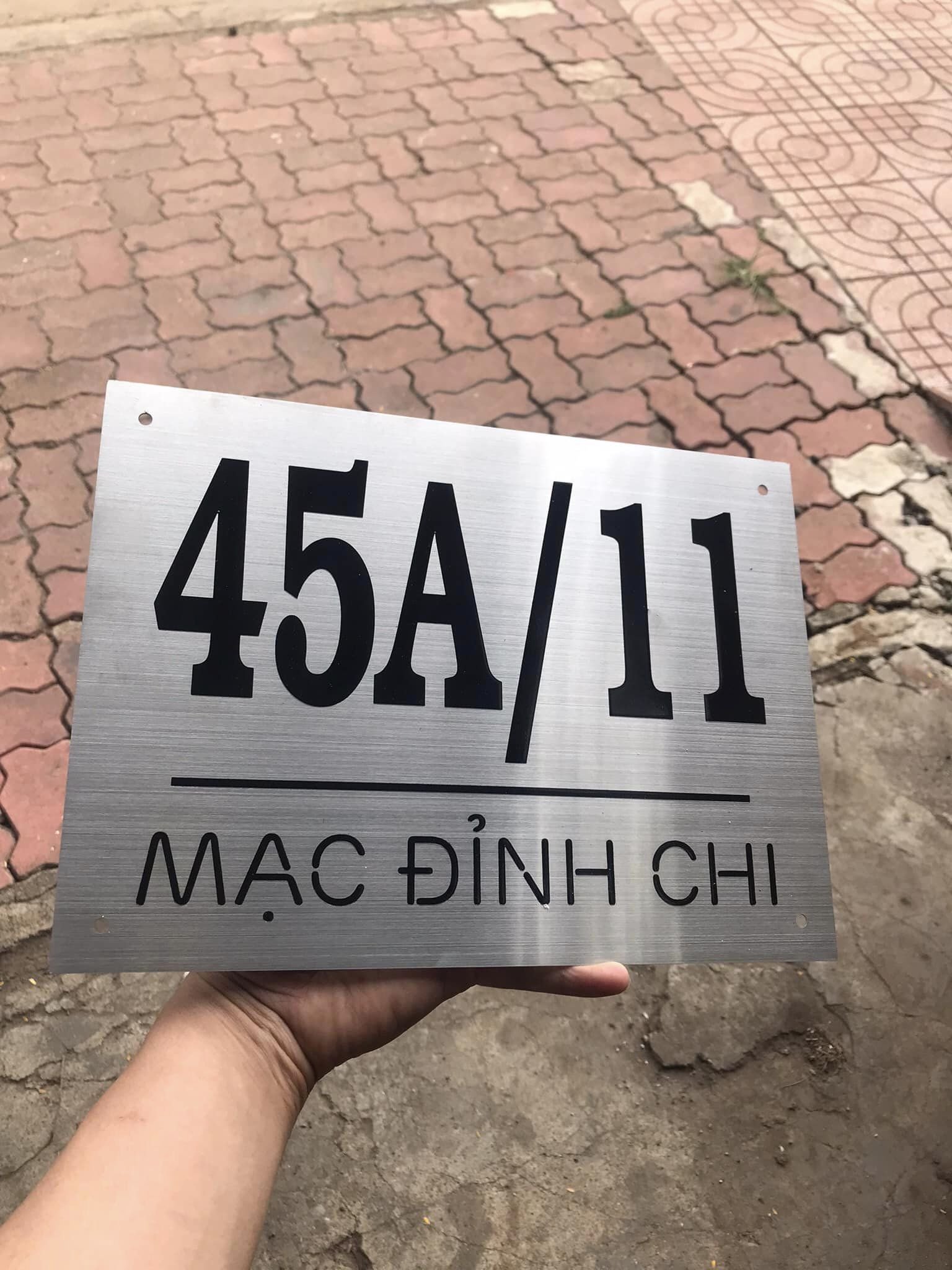 Bảng số nhà inox cao cấp