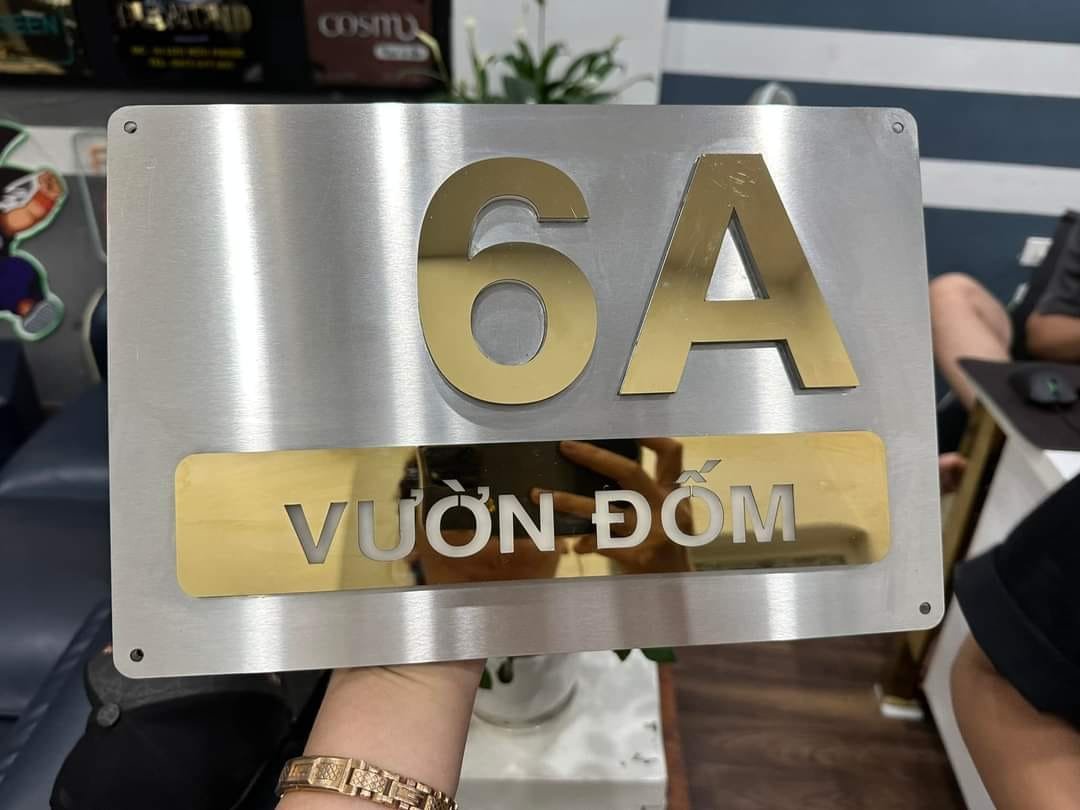 Bảng số nhà inox cao cấp