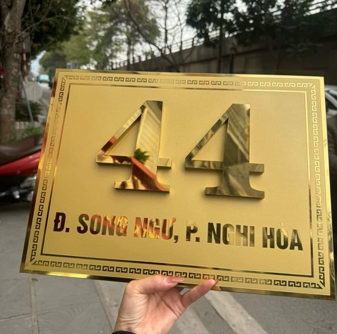 Bảng số nhà inox cao cấp