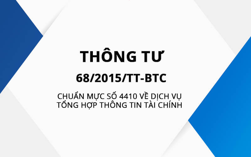 标准编号4410关于财务信息综合服务，并与循环68/2015 / TT-BTC一