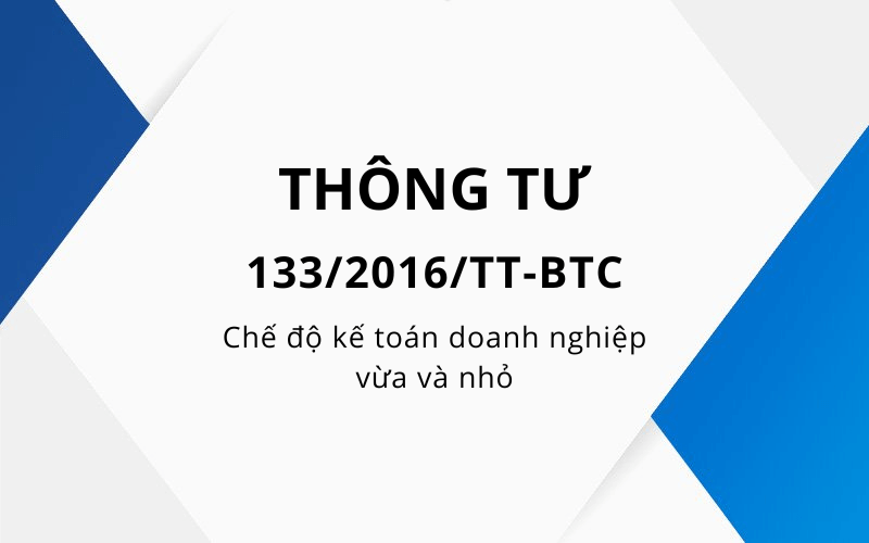 根据循环133/2016 / TT-BTC的中小型企业的会计制度