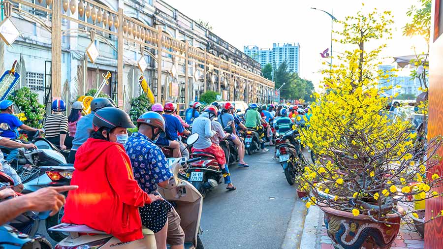 春节期间的通勤：越南企业策略